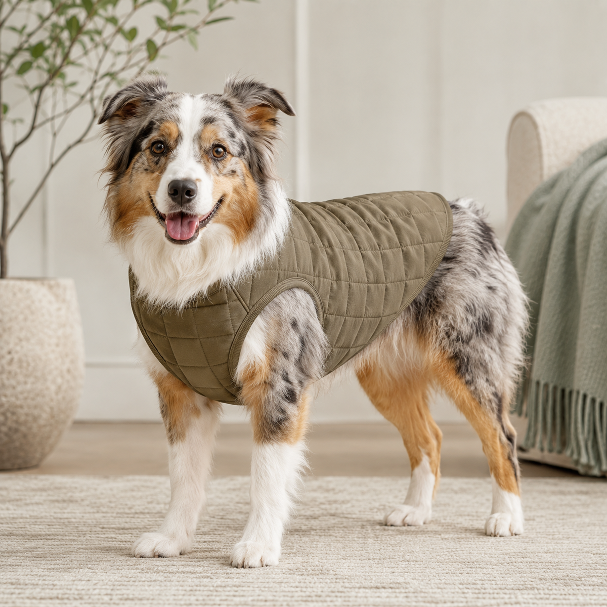 VEZLUPINA™ Aspen Quilted Dog Vest | Lightweight Cold Weather Puppy Jacket, Outdoor Pet Coat