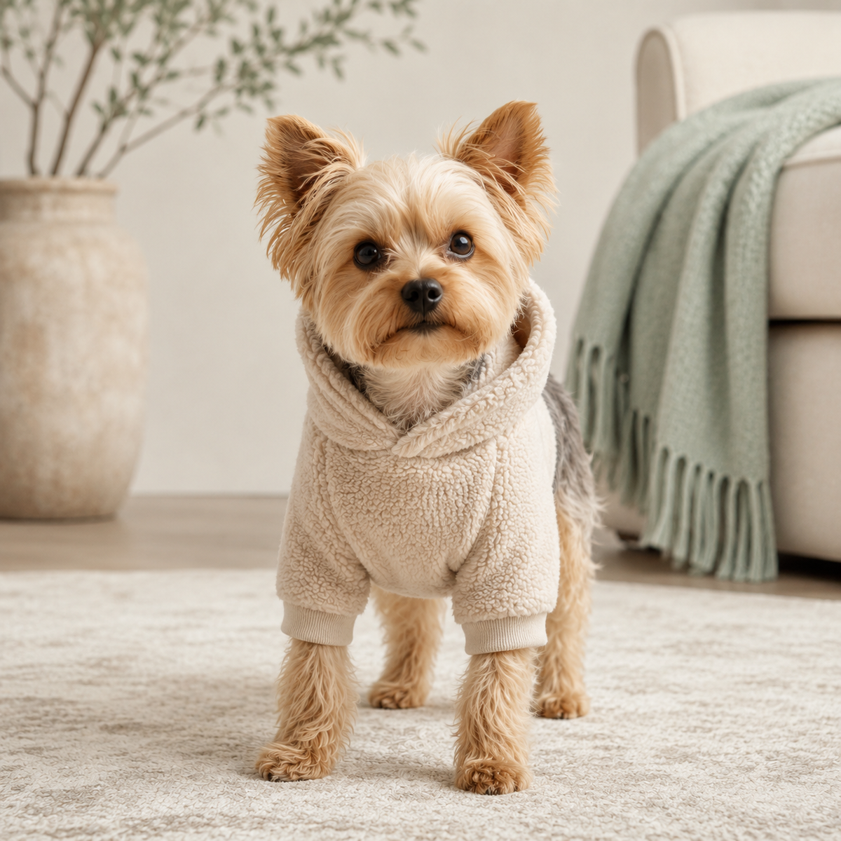VEZLUPINA™ Fleece Pet Hoodie | Premium Warm Puppy Sweatshirt, Soft Dog Clothes
