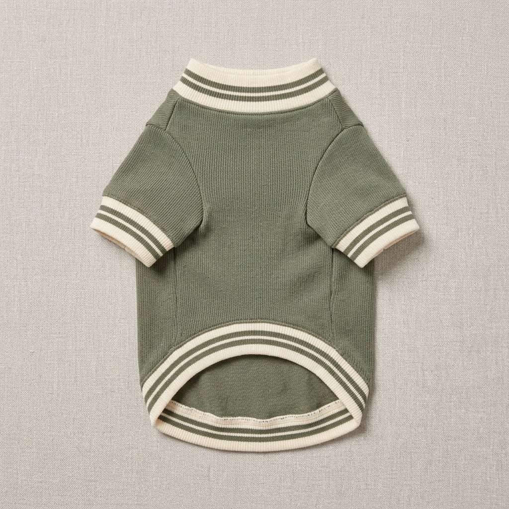 VEZLUPINA™ Atelier Varsity Dog Sweatshirt | Premium Puppy Crewneck, Casual Streetwear Pet Clothes