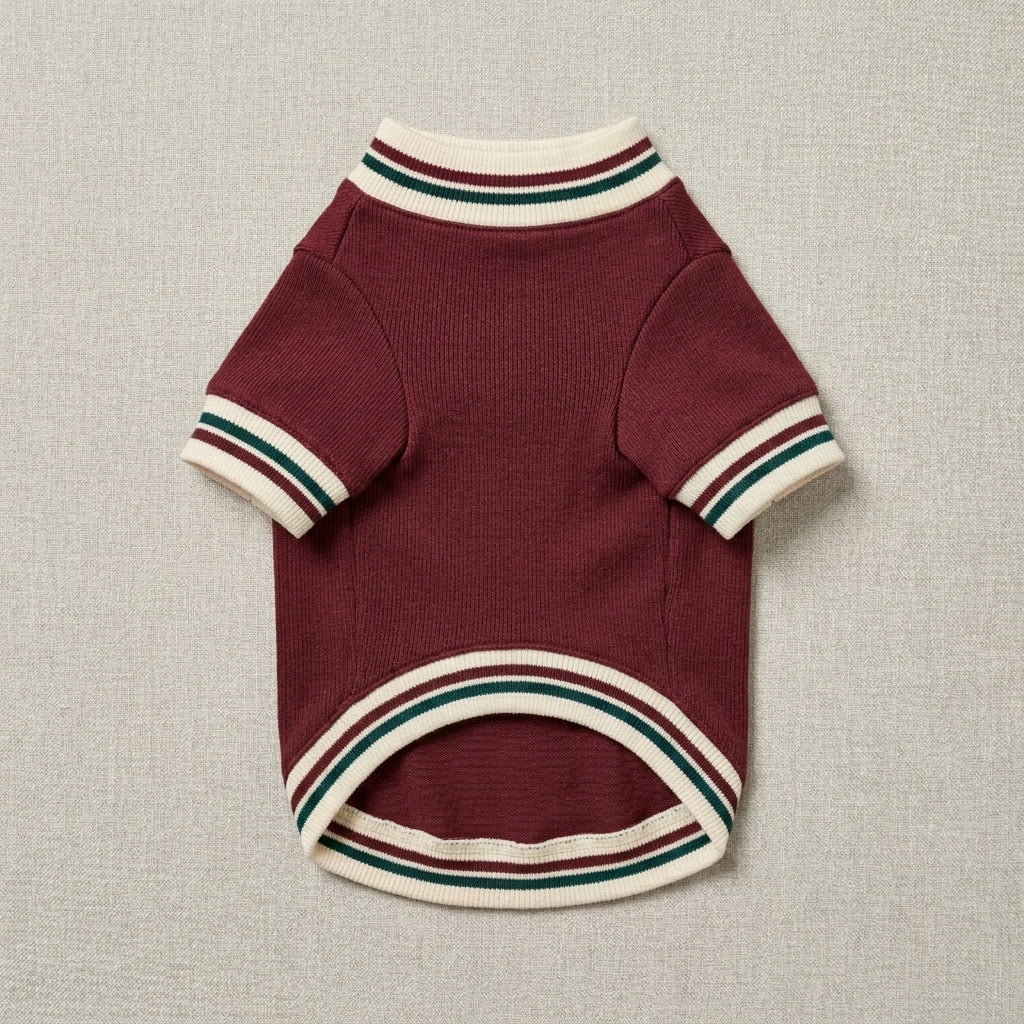 VEZLUPINA™ Atelier Varsity Dog Sweatshirt | Premium Puppy Crewneck, Casual Streetwear Pet Clothes