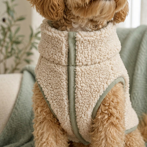 VEZLUPINA™ Alpine Sherpa Dog Jacket | Warm Teddy Fleece Puppy Coat, Cozy Winter Pet Clothes