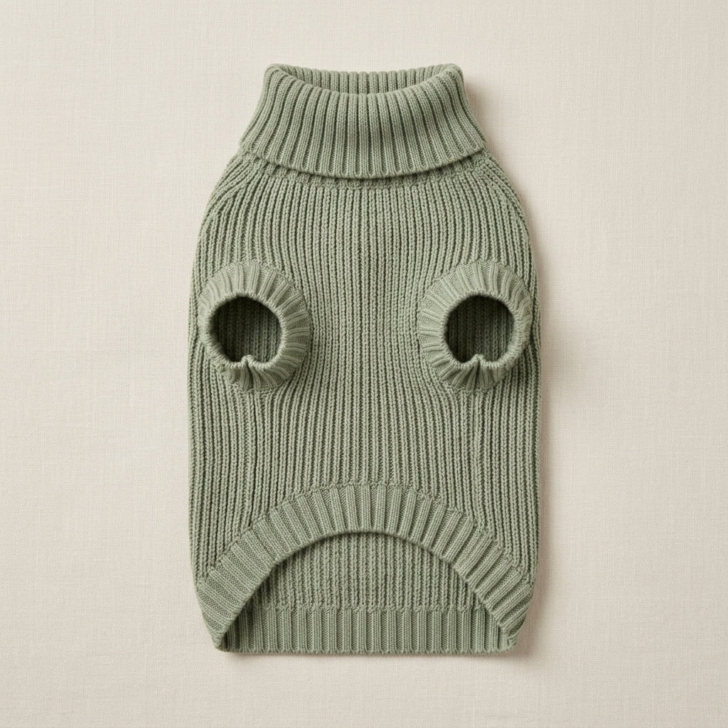 VEZLUPINA™ CloudSoft Ribbed Dog Sweater | Cozy Knit Puppy Winter Clothes, Stretch Pet Pullover