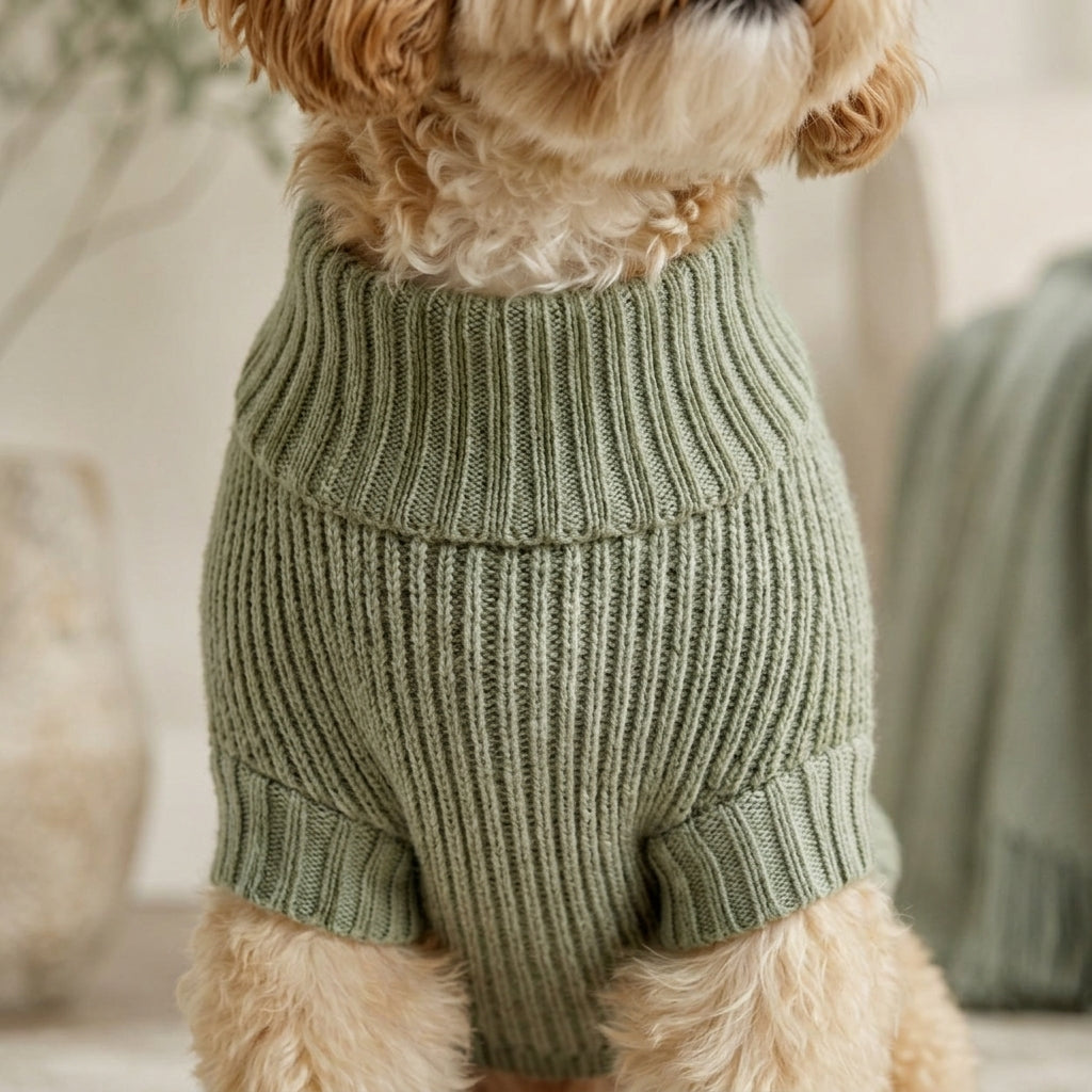 VEZLUPINA™ CloudSoft Ribbed Dog Sweater | Cozy Knit Puppy Winter Clothes, Stretch Pet Pullover