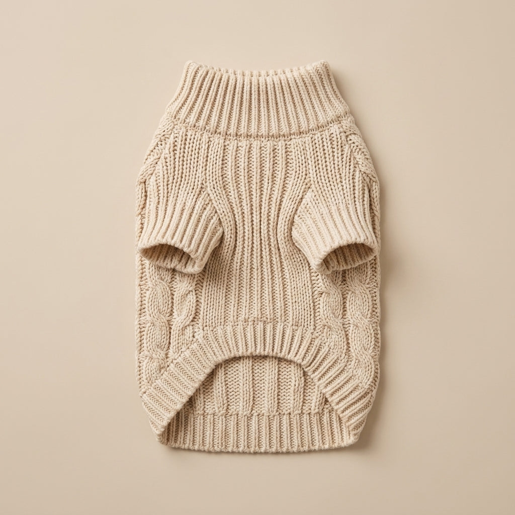VEZLUPINA™ Rue Knit Turtleneck Dog Sweater | Luxury Winter Puppy Clothes, Chic Pet Outfit